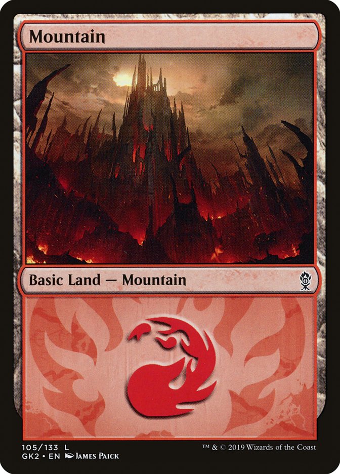 Mountain (105) [Ravnica Allegiance Guild Kit] | I Want That Stuff Brandon