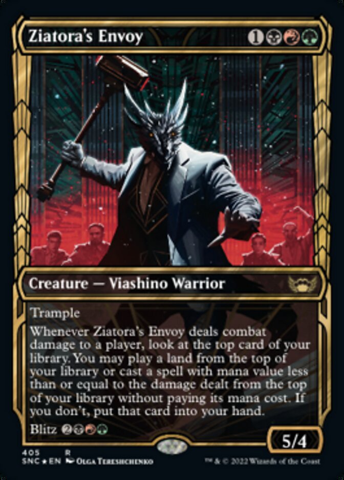 Ziatora's Envoy (Showcase Golden Age Gilded Foil) [Streets of New Capenna] | I Want That Stuff Brandon