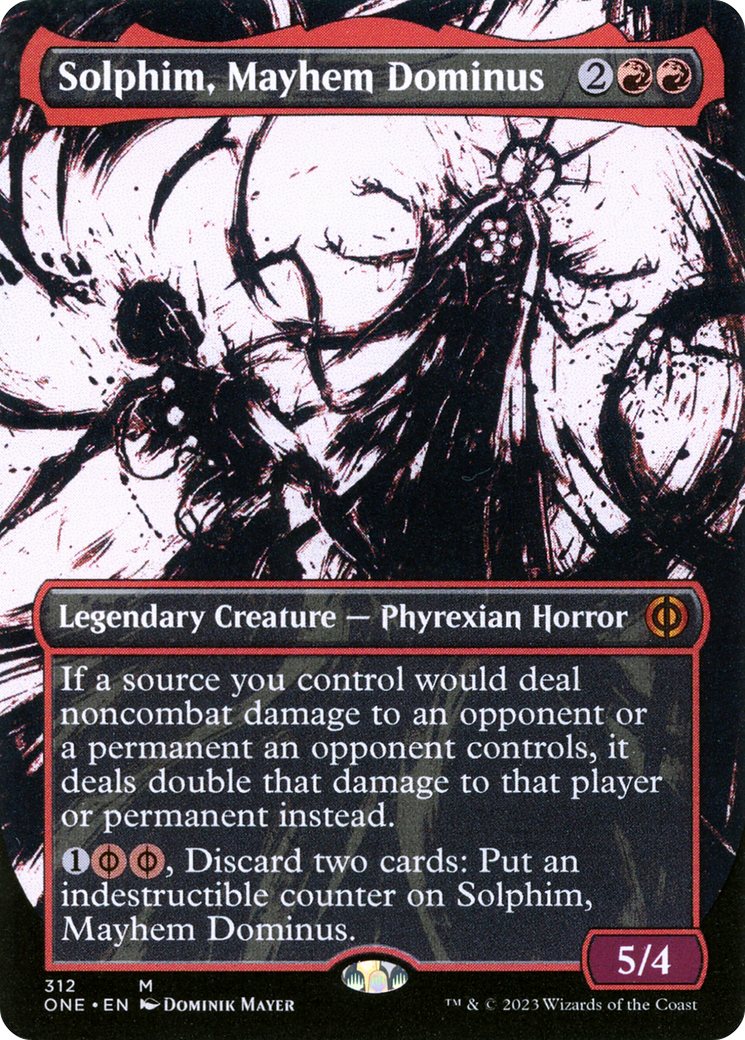 Solphim, Mayhem Dominus (Borderless Ichor) [Phyrexia: All Will Be One] | I Want That Stuff Brandon