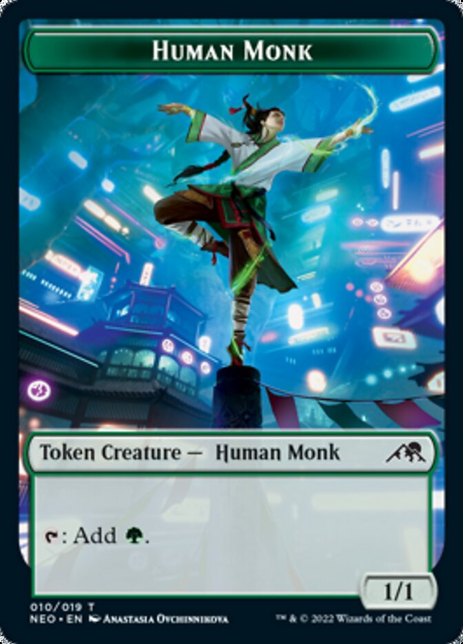 Human Monk Token [Kamigawa: Neon Dynasty Tokens] | I Want That Stuff Brandon