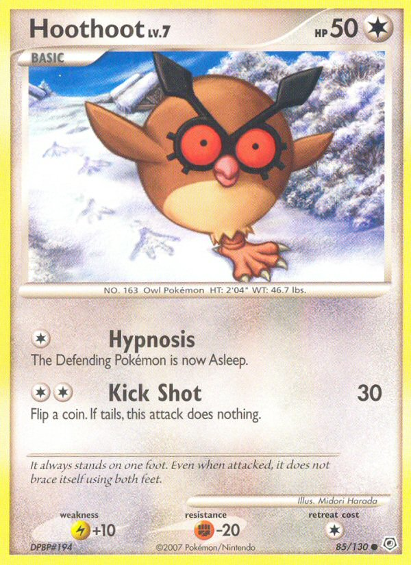 Hoothoot (85/130) [Diamond & Pearl: Base Set] | I Want That Stuff Brandon