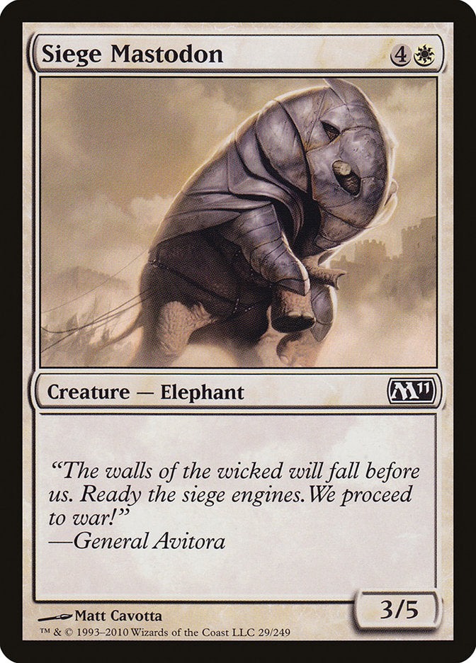 Siege Mastodon [Magic 2011] | I Want That Stuff Brandon