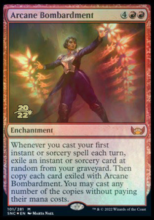 Arcane Bombardment [Streets of New Capenna Prerelease Promos] | I Want That Stuff Brandon