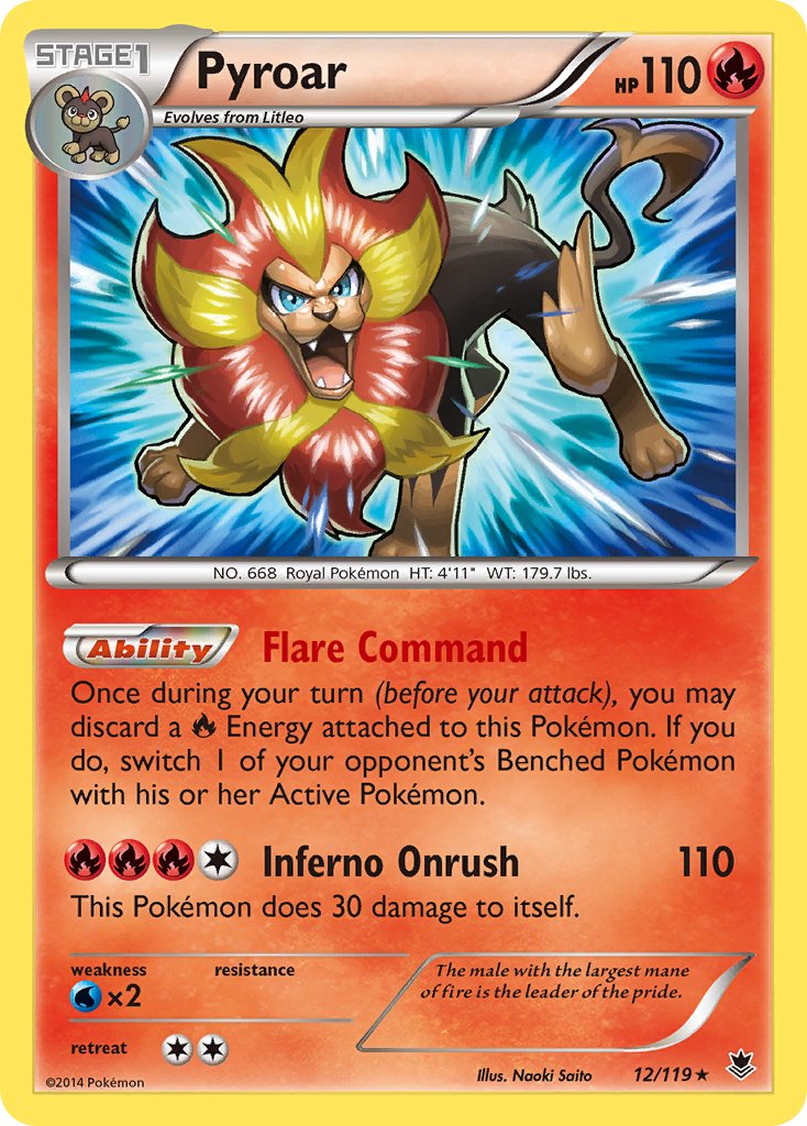 Pyroar (12/119) (Theme Deck Exclusive) [XY: Phantom Forces] | I Want That Stuff Brandon