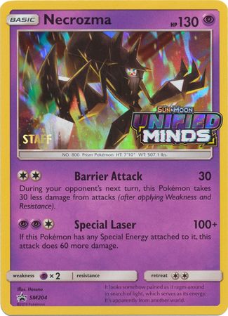 Necrozma (SM204) (Staff Prerelease Promo) [Sun & Moon: Black Star Promos] | I Want That Stuff Brandon