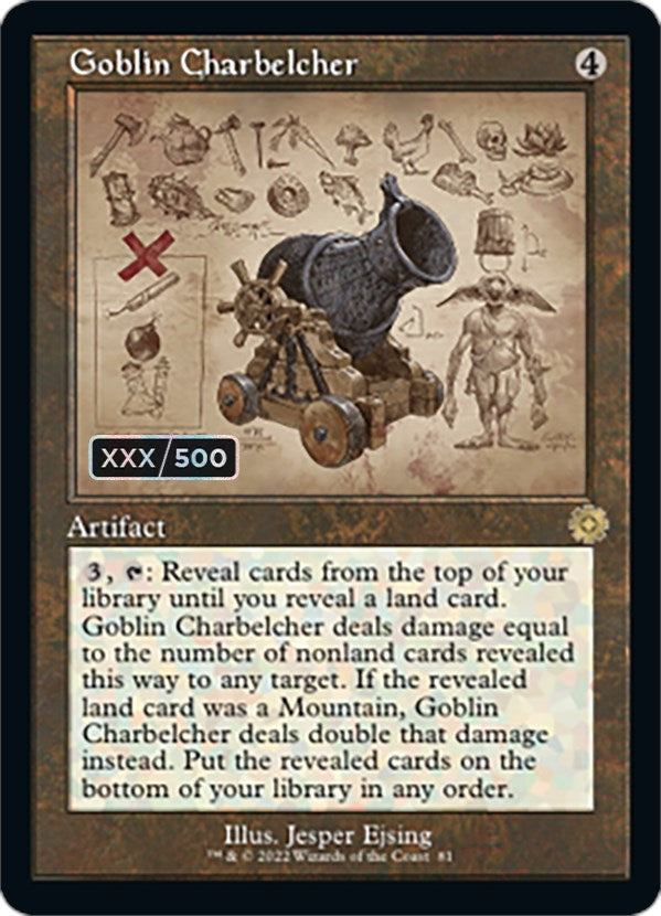 Goblin Charbelcher (Retro Schematic) (Serialized) [The Brothers' War Retro Artifacts] | I Want That Stuff Brandon