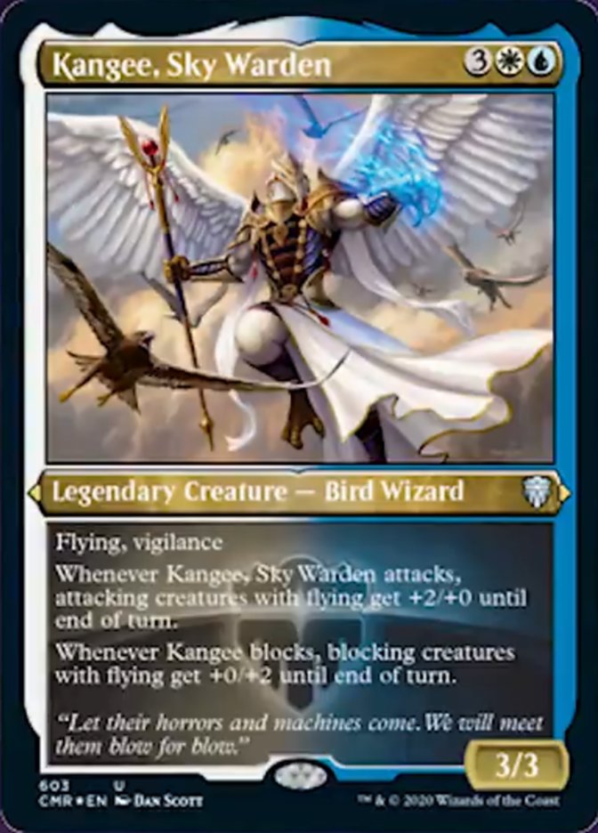 Kangee, Sky Warden (Etched) [Commander Legends] | I Want That Stuff Brandon