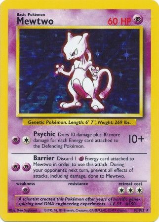 Mewtwo (10/102) [Base Set Unlimited] | I Want That Stuff Brandon