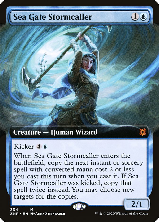 Sea Gate Stormcaller (Extended Art) [Zendikar Rising] | I Want That Stuff Brandon