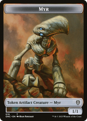 Myr // Thopter Double-Sided Token [Phyrexia: All Will Be One Commander Tokens] | I Want That Stuff Brandon