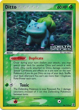 Ditto (36/113) (Stamped) [EX: Delta Species] | I Want That Stuff Brandon