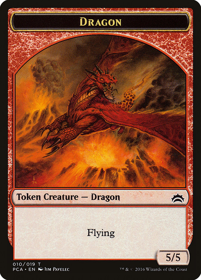 Dragon // Saproling Double-Sided Token [Planechase Anthology Tokens] | I Want That Stuff Brandon