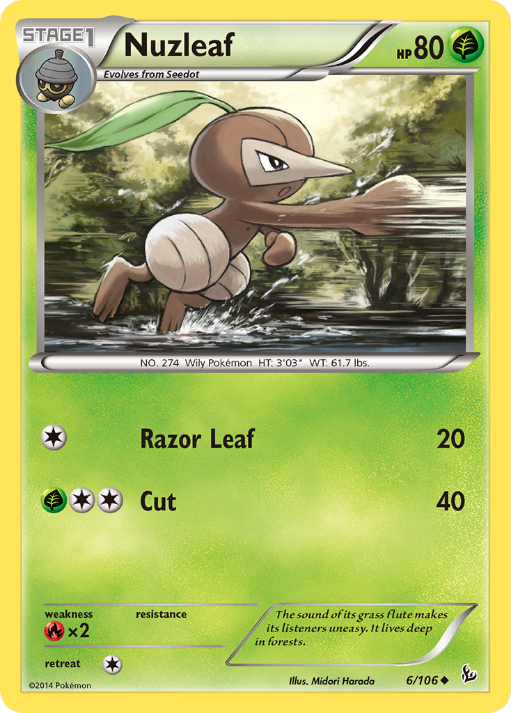 Nuzleaf (6/106) [XY: Flashfire] | I Want That Stuff Brandon