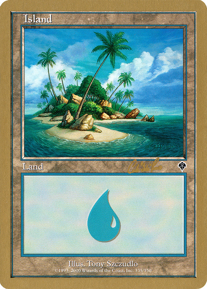 Island (cr335a) (Carlos Romao) [World Championship Decks 2002] | I Want That Stuff Brandon