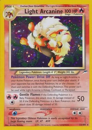 Light Arcanine (12/105) [Neo Destiny Unlimited] | I Want That Stuff Brandon