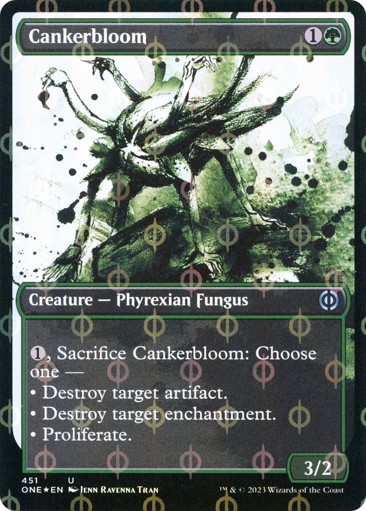 Cankerbloom (Showcase Ichor Step-and-Compleat Foil) [Phyrexia: All Will Be One] | I Want That Stuff Brandon