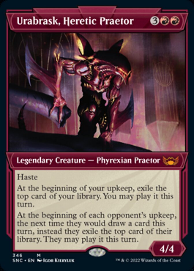 Urabrask, Heretic Praetor (Showcase Art Deco) [Streets of New Capenna] | I Want That Stuff Brandon