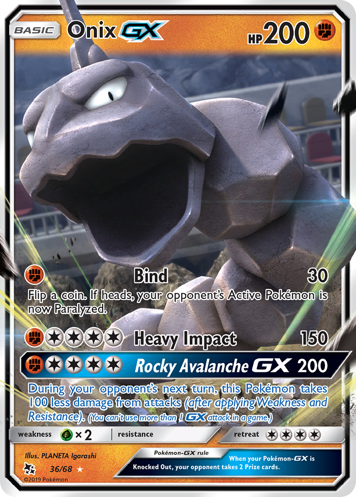 Onix GX (36/68) [Sun & Moon: Hidden Fates] | I Want That Stuff Brandon