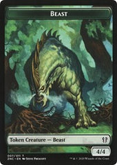 Beast // Saproling Double-Sided Token [Zendikar Rising Commander Tokens] | I Want That Stuff Brandon