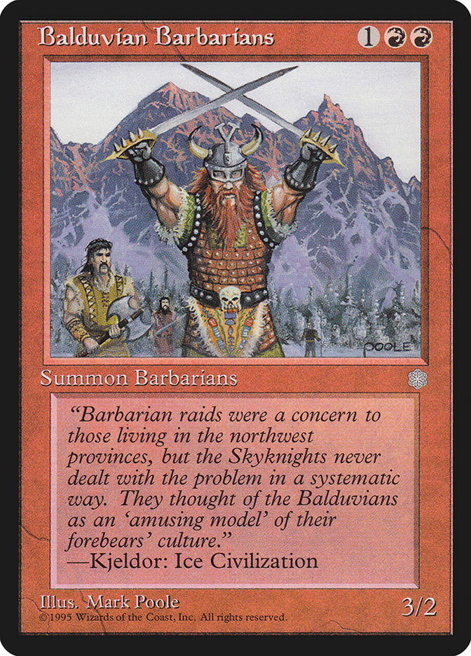 Balduvian Barbarians [Ice Age] | I Want That Stuff Brandon
