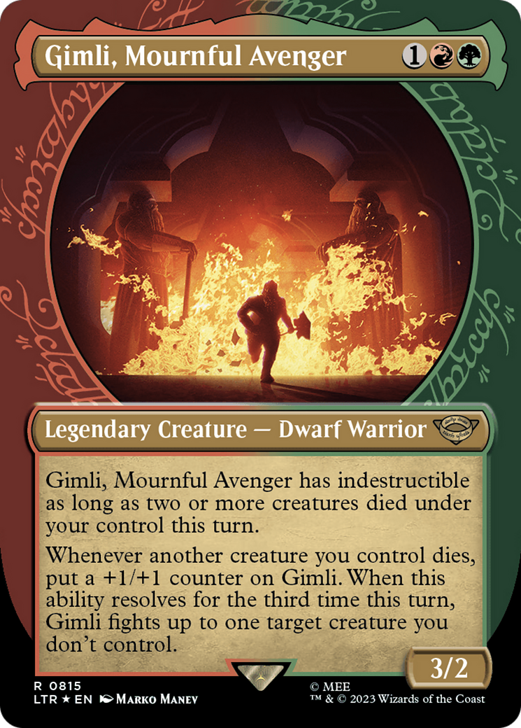 Gimli, Mournful Avenger (Showcase) (Surge Foil) [The Lord of the Rings: Tales of Middle-Earth] | I Want That Stuff Brandon