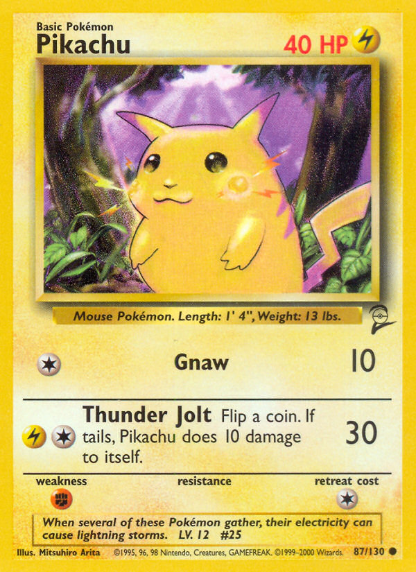 Pikachu (87/130) [Base Set 2] | I Want That Stuff Brandon