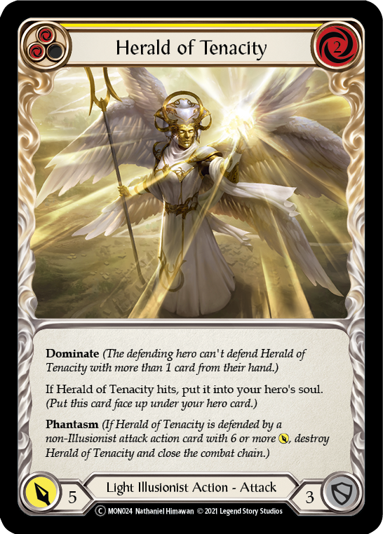 Herald of Tenacity (Yellow) [U-MON024] Unlimited Edition Normal | I Want That Stuff Brandon