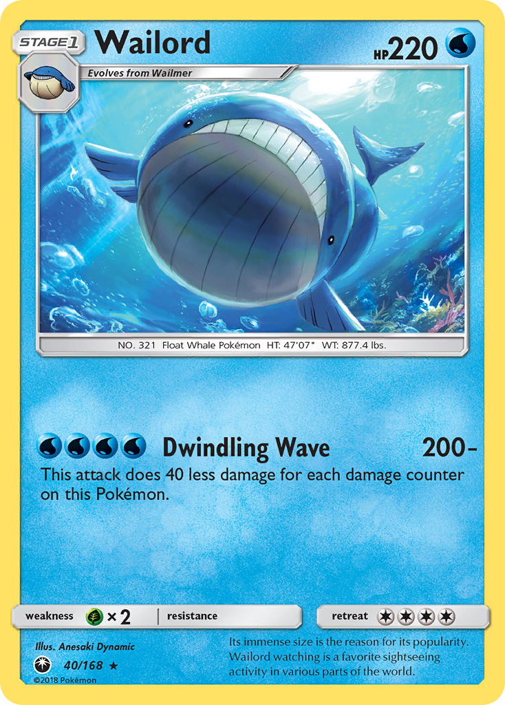 Wailord (40/168) [Sun & Moon: Celestial Storm] | I Want That Stuff Brandon