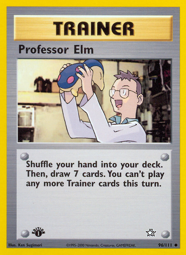 Professor Elm (96/111) [Neo Genesis 1st Edition] | I Want That Stuff Brandon