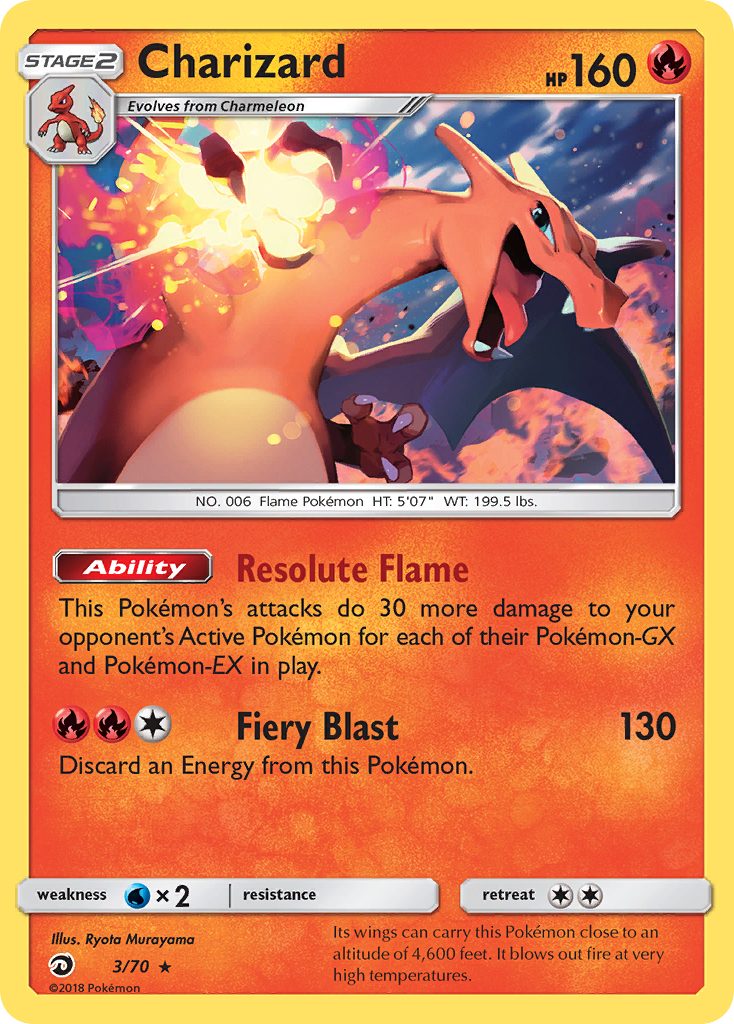 Charizard (3/70) [Sun & Moon: Dragon Majesty] | I Want That Stuff Brandon