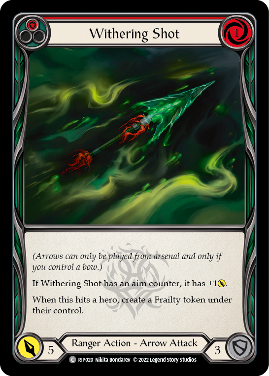 Withering Shot (Red) [RIP020] (Outsiders Riptide Blitz Deck) | I Want That Stuff Brandon