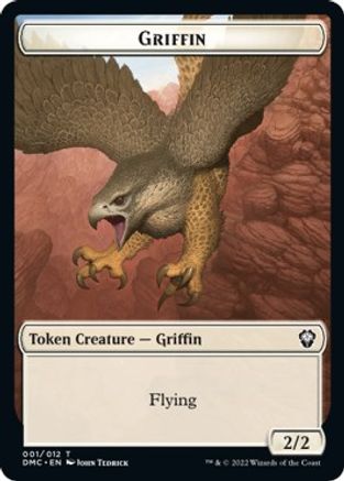 Zombie Knight // Griffin Double-Sided Token [Dominaria United Commander Tokens] | I Want That Stuff Brandon