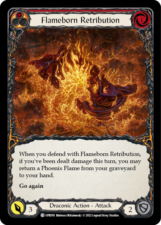 Flameborn Retribution [UPR095] (Uprising)  Rainbow Foil | I Want That Stuff Brandon