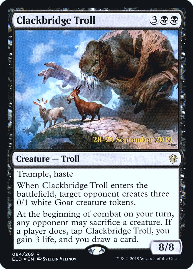 Clackbridge Troll [Throne of Eldraine Prerelease Promos] | I Want That Stuff Brandon