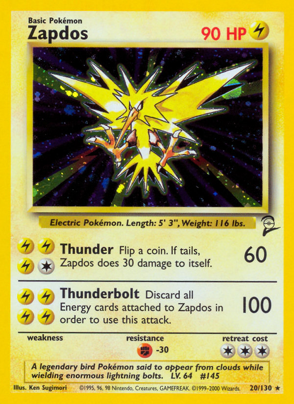 Zapdos (20/130) [Base Set 2] | I Want That Stuff Brandon