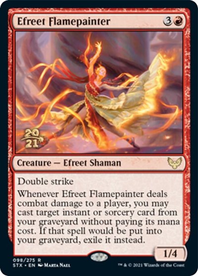 Efreet Flamepainter [Strixhaven: School of Mages Prerelease Promos] | I Want That Stuff Brandon