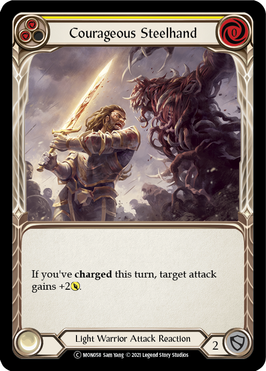 Courageous Steelhand (Yellow) [U-MON058] Unlimited Edition Normal | I Want That Stuff Brandon