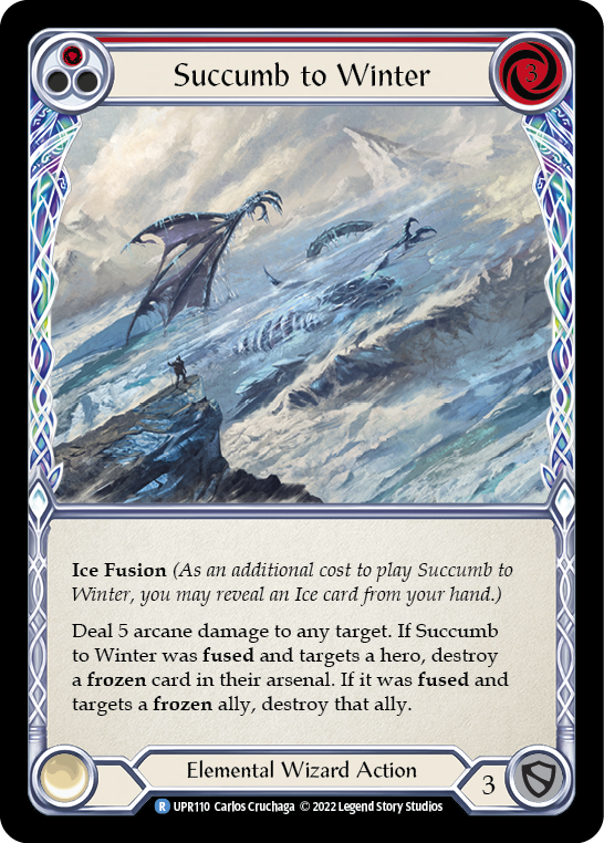 Succumb to Winter (Red) [UPR110] (Uprising)  Rainbow Foil | I Want That Stuff Brandon