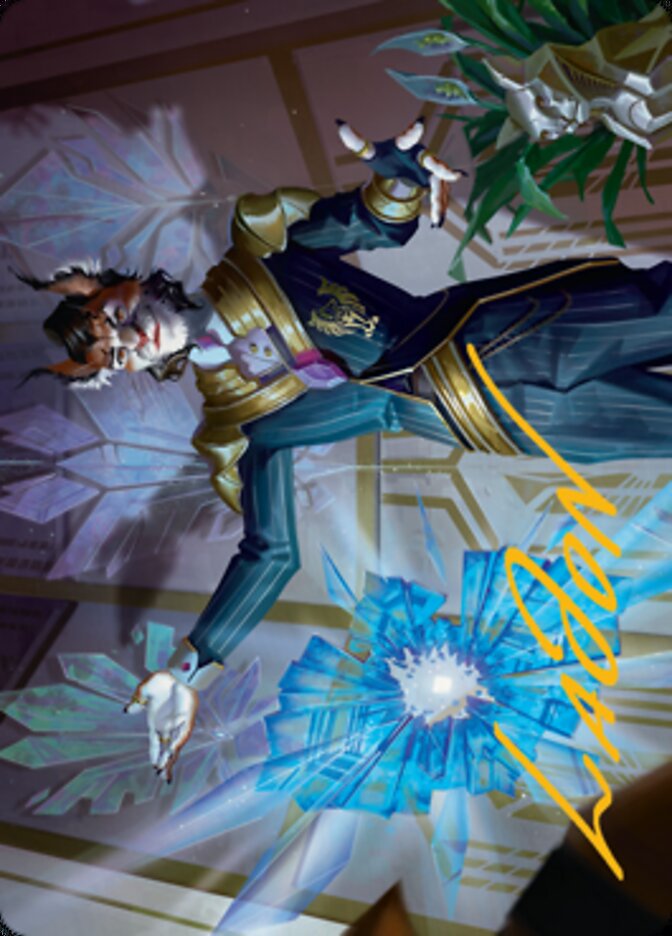 Kros, Defense Contractor Art Card (Gold-Stamped Signature) [Streets of New Capenna Art Series] | I Want That Stuff Brandon