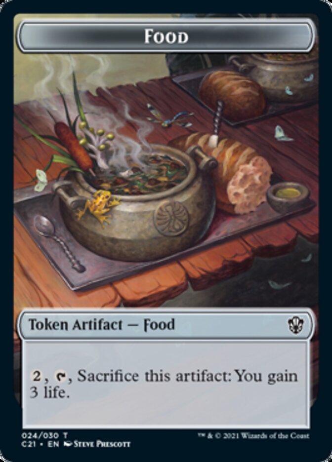 Food // Saproling Double-Sided Token [Commander 2021 Tokens] | I Want That Stuff Brandon