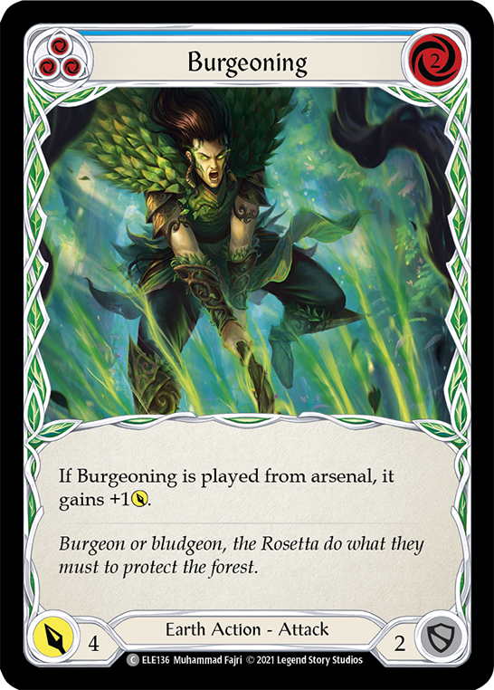 Burgeoning (Blue) [ELE136] (Tales of Aria)  1st Edition Normal | I Want That Stuff Brandon