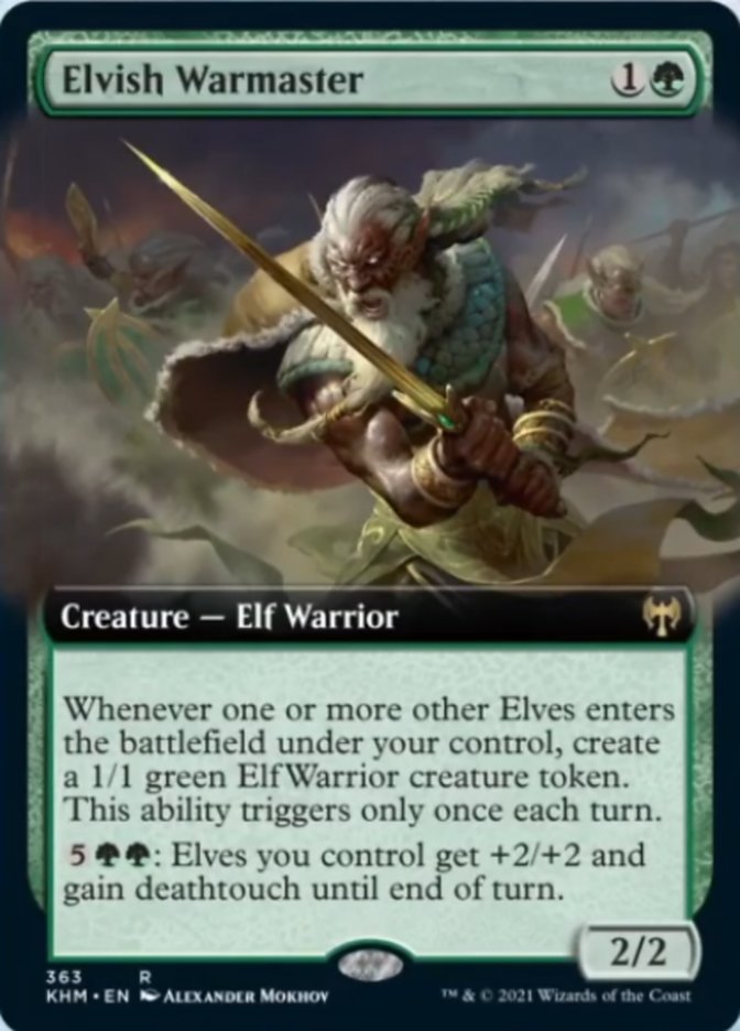 Elvish Warmaster (Extended Art) [Kaldheim] | I Want That Stuff Brandon