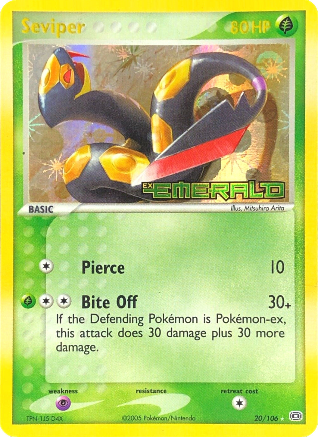 Seviper (20/106) (Stamped) [EX: Emerald] | I Want That Stuff Brandon