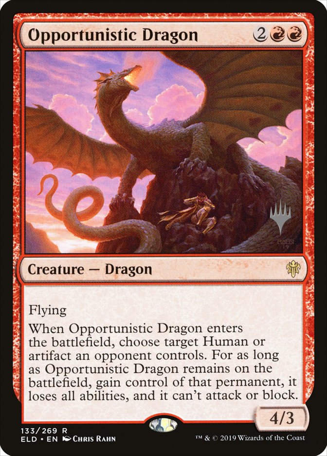 Opportunistic Dragon (Promo Pack) [Throne of Eldraine Promos] | I Want That Stuff Brandon