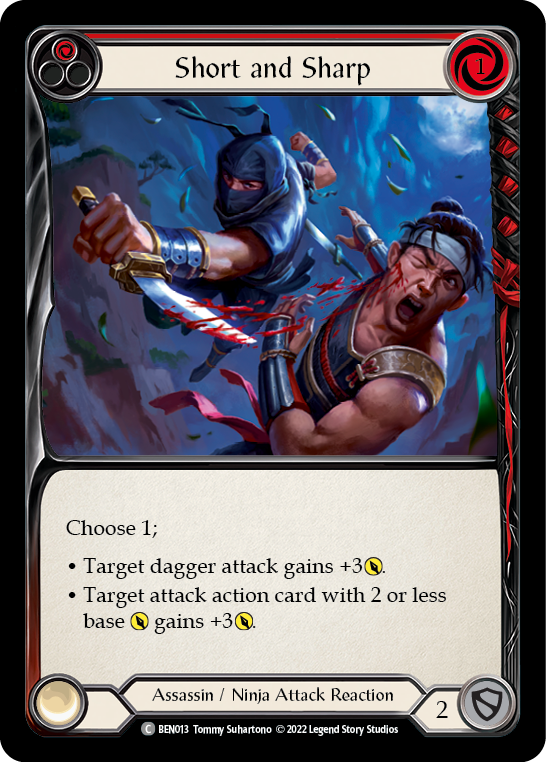 Short and Sharp (Red) [BEN013] (Outsiders Benji Blitz Deck) | I Want That Stuff Brandon