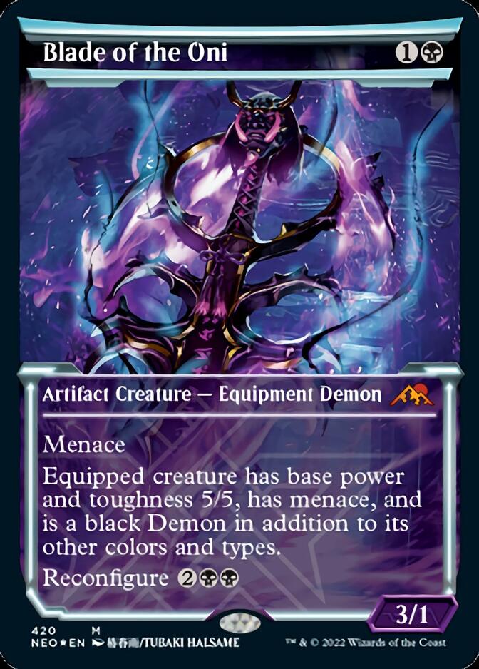 Blade of the Oni (Foil Etched) [Kamigawa: Neon Dynasty] | I Want That Stuff Brandon
