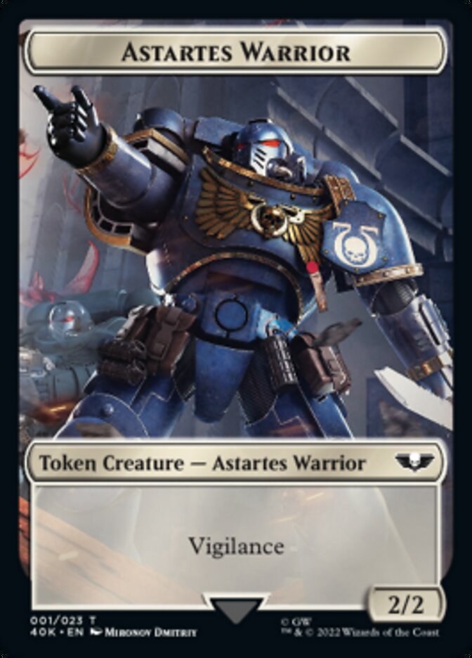 Astartes Warrior // Clue Double-Sided Token (Surge Foil) [Warhammer 40,000 Tokens] | I Want That Stuff Brandon