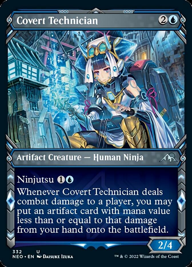 Covert Technician (Showcase Ninja) [Kamigawa: Neon Dynasty] | I Want That Stuff Brandon