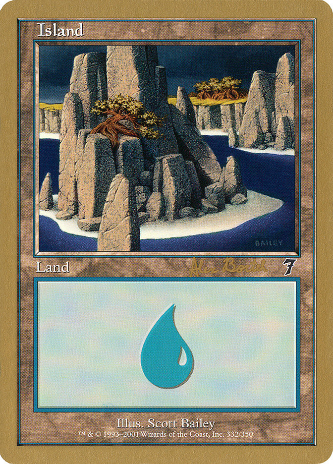 Island (ab332) (Alex Borteh) [World Championship Decks 2001] | I Want That Stuff Brandon