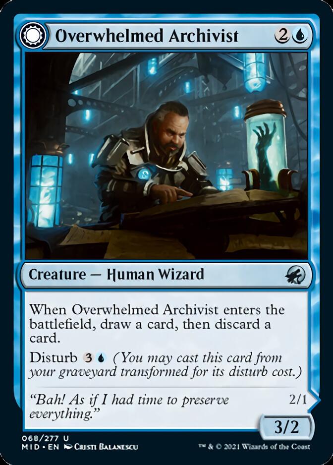 Overwhelmed Archivist // Archive Haunt [Innistrad: Midnight Hunt] | I Want That Stuff Brandon